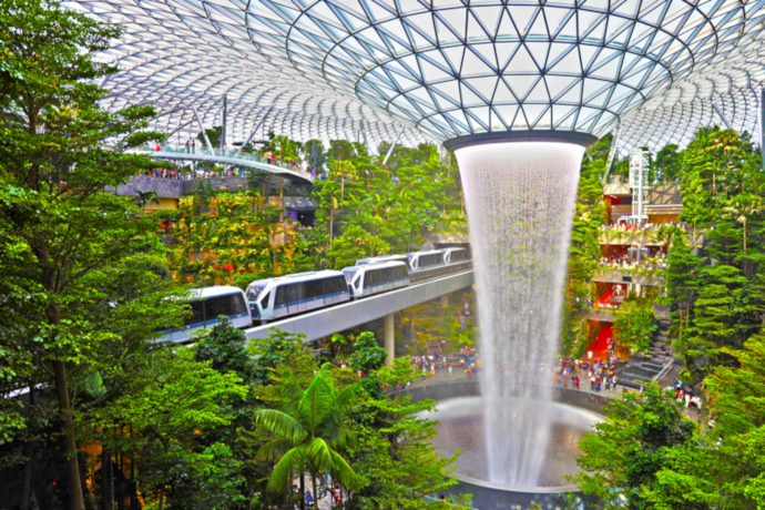 Singapore Airport has four passenger terminals plus Jewel, a multi-purpose facility based in entertainment.